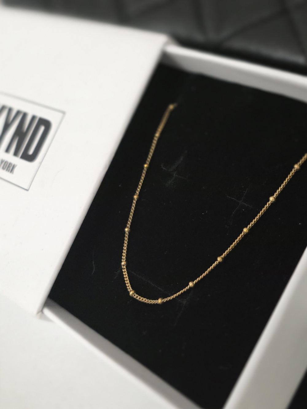 Delicate Gold Bead Station Necklace - Elegant Everyday Layer